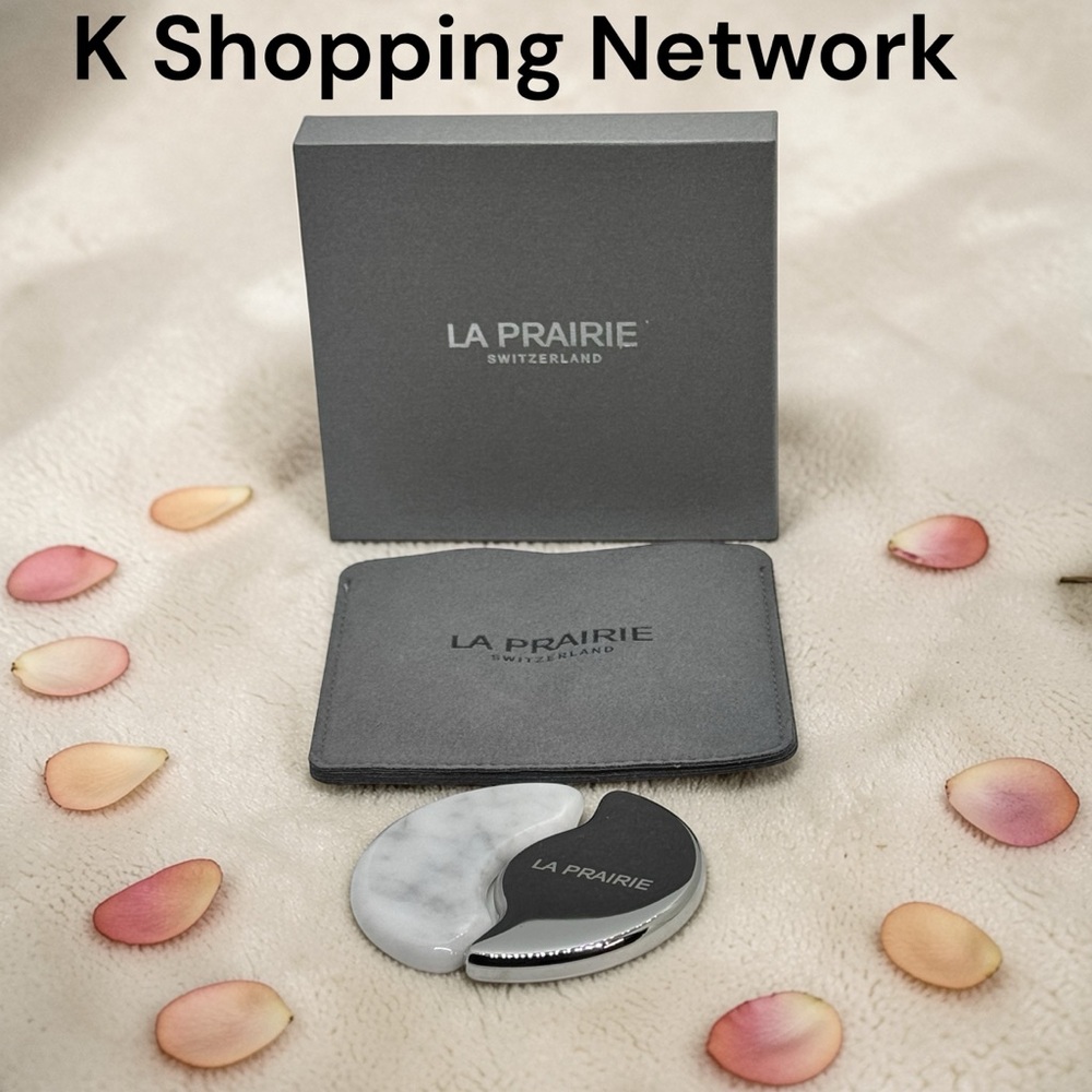 La Prairie Switzerland Facial Massage Tool Gua Sha Stone w/ Pouch & Box